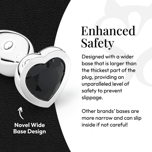 Metal Butt Plug Set (Heart-Shaped Charm)